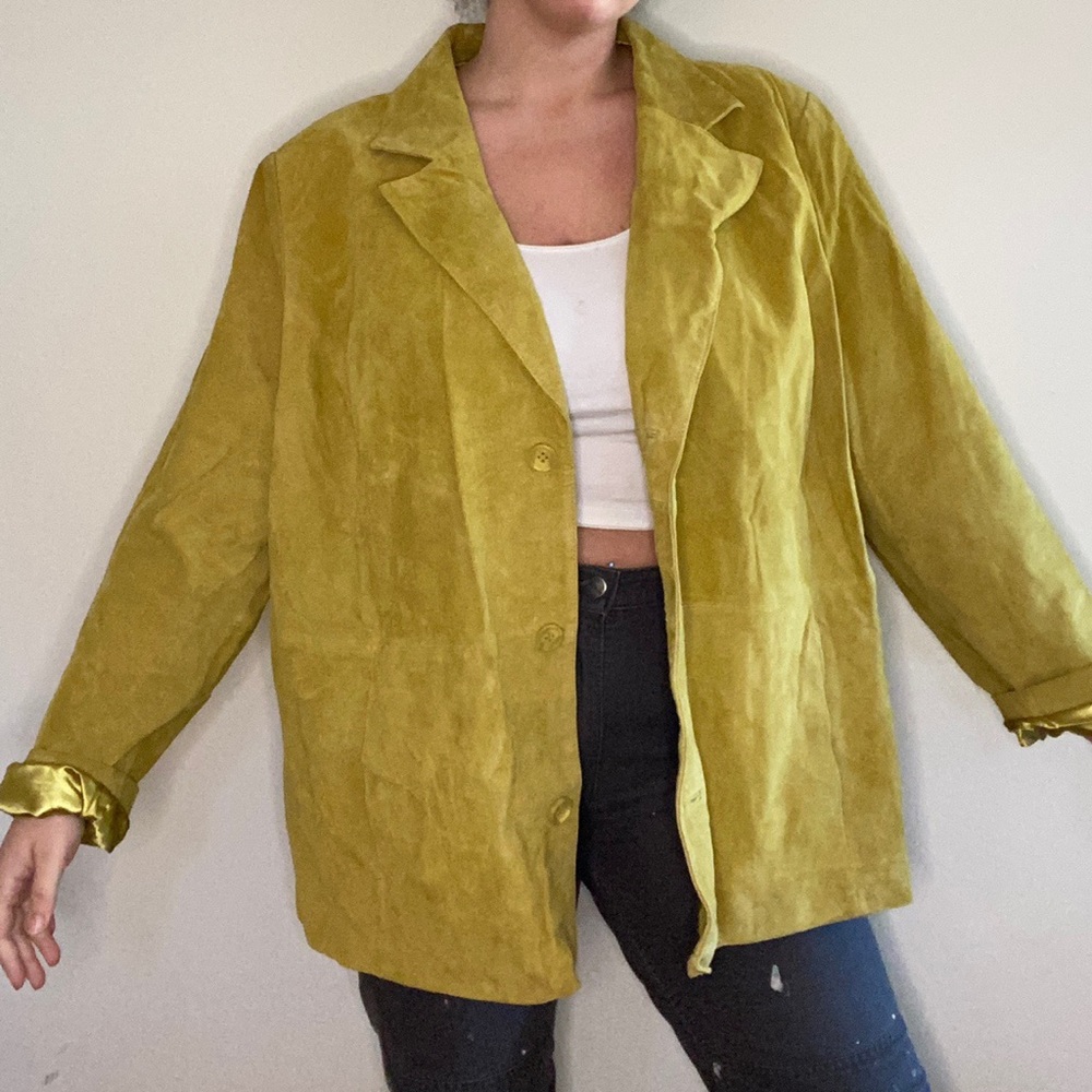 Green Suede Blazer